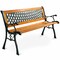 Costway 49 1/2'' Patio Park Garden Bench Porch Path Chair Outdoor Deck Cast Iron Hardwood